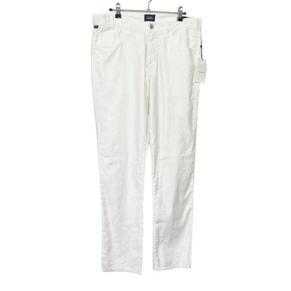 Citizens of Humanity NWT Gage Jeans Men’s Size 27 White Stretch Linen Denim - Picture 2 of 13